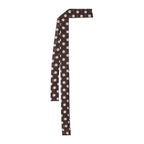 Sexy Retro Dots V neck Strap Top with Lace up Silk Scarf