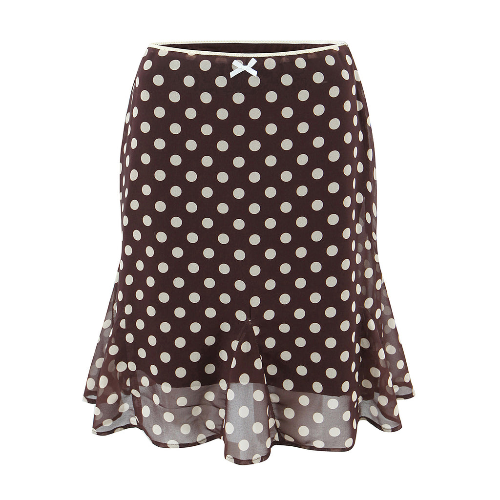 Sexy Retro Dots V neck Strap Top with Lace up Silk Scarf