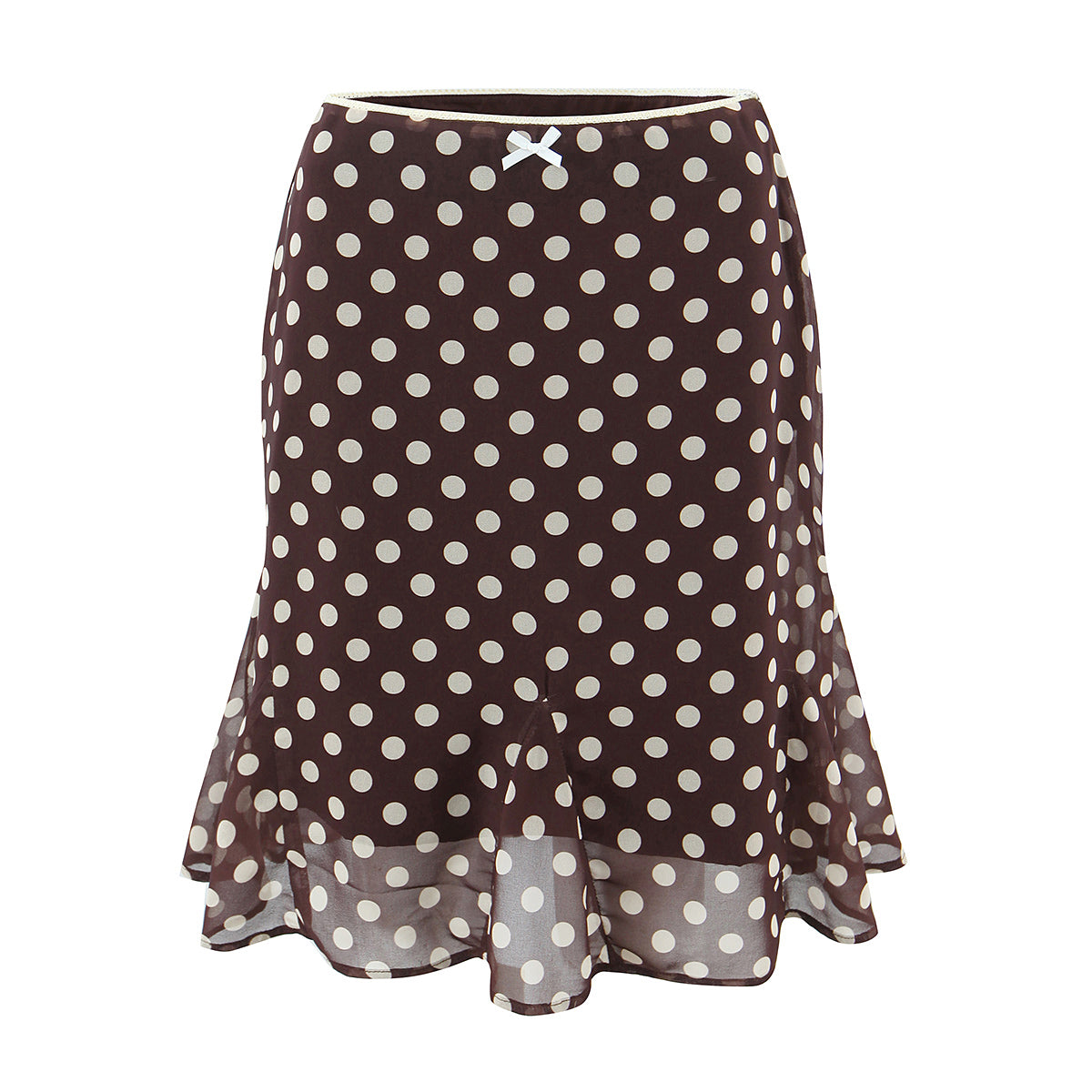 Sexy Retro Dots V neck Strap Top with Lace up Silk Scarf