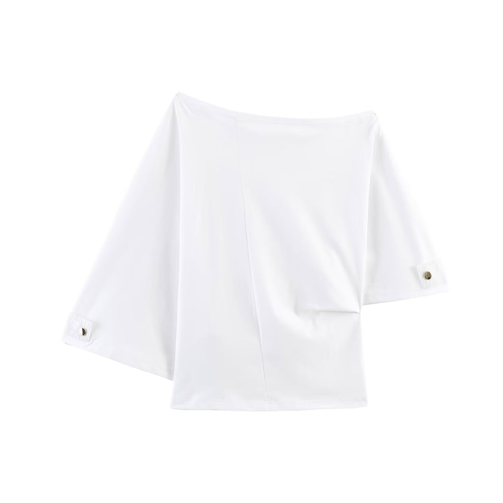 Women Clothing Summer Asym Waist Tight Design off Shoulder