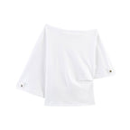 Women Clothing Summer Asym Waist Tight Design off Shoulder