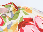 Summer Collection French Artistic Floral Print Silk Satin