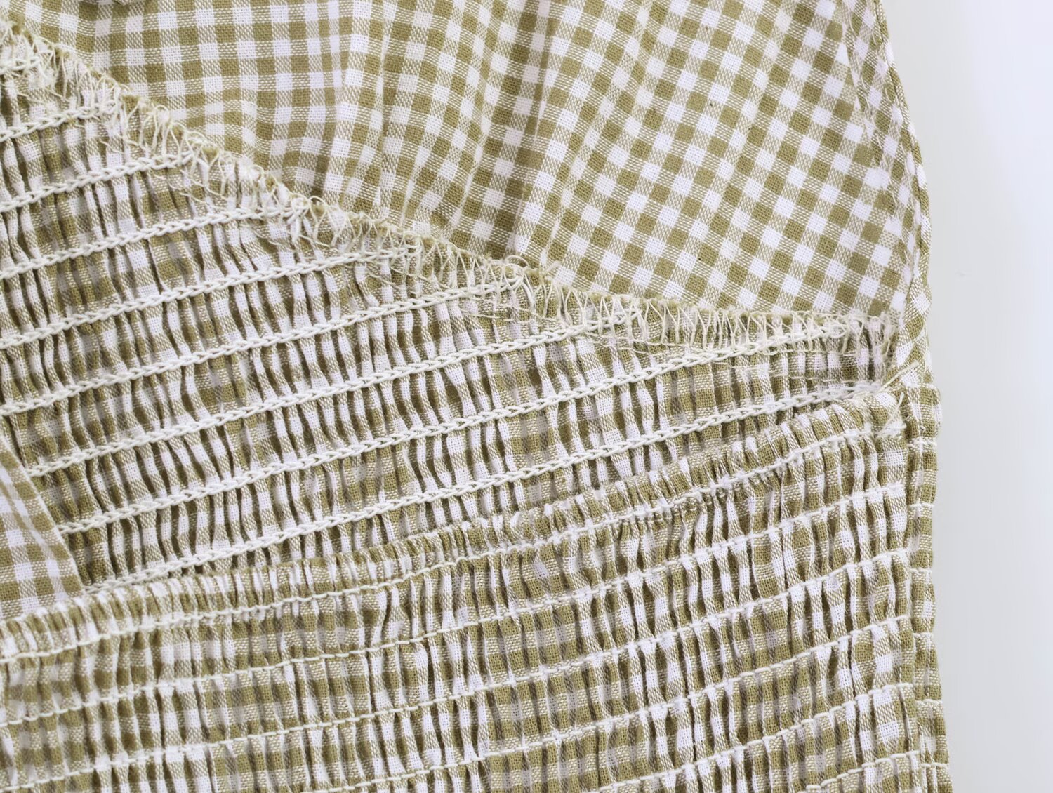 Women Clothing Summer Honeycomb Small Plaid Hanging Collar