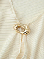 Women Clothing Elegant Brooch Decoration Pleated Irregular