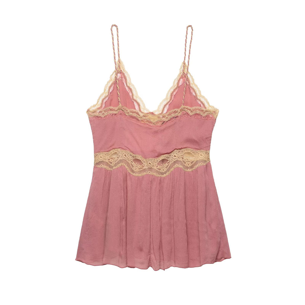 Women Clothing Item Loose Lace Lingerie Vest Strap Top