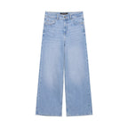 Women Clothing Retro All Match HW WL Straight Jeans