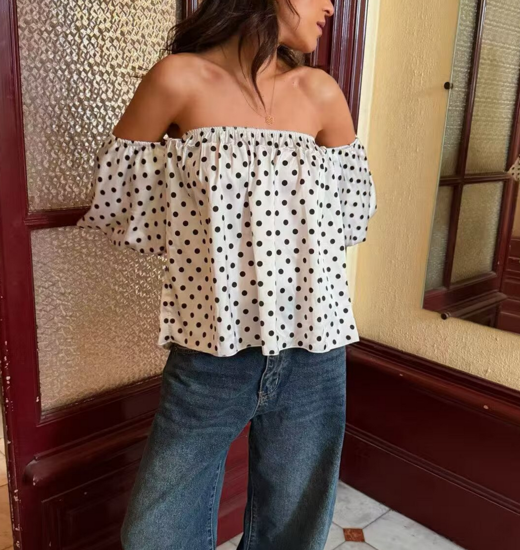 Women Clothing Summer Romantic Puff Sleeve off Shoulder