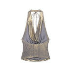 Women Clothing Draped Hanging Collar Vest Camisole Bright