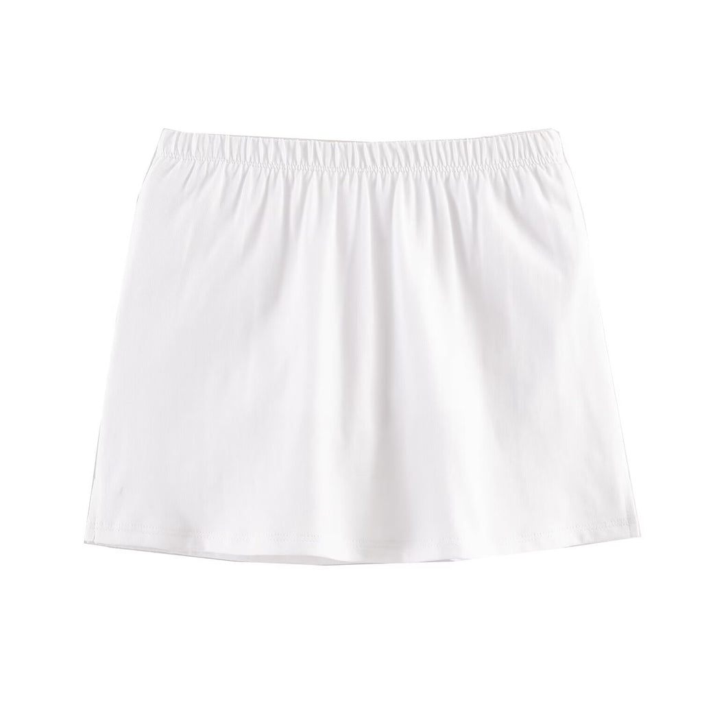 Summer Split Short Top Pantskirt Set