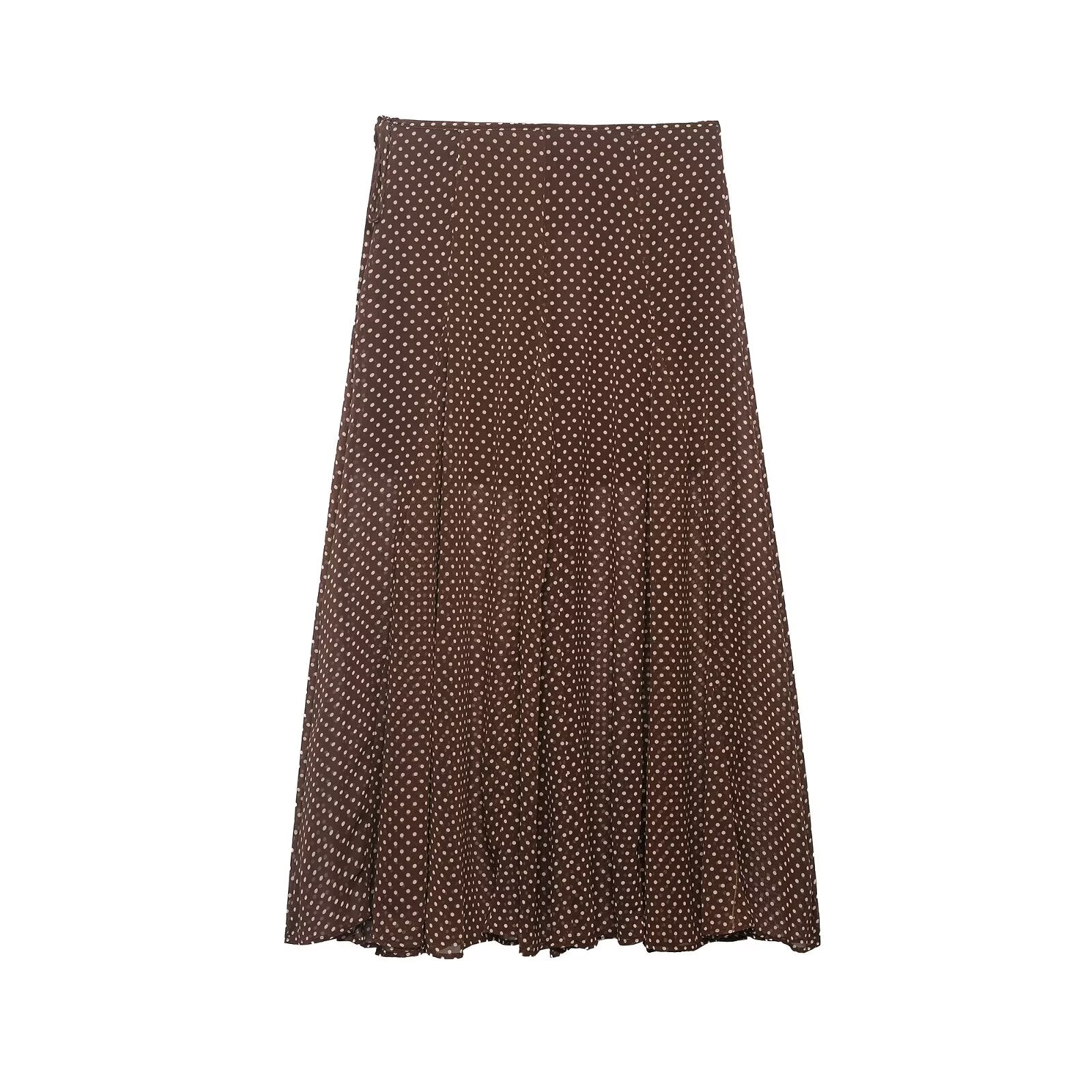 Women Clothing Spring Fashionable Elegant Polka Dot Midi
