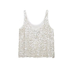 Women Clothing Summer SL round Neck Beads Decoration Strap