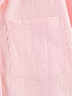 Women Clothing Summer Casual Linen Pocket Shirt Linen