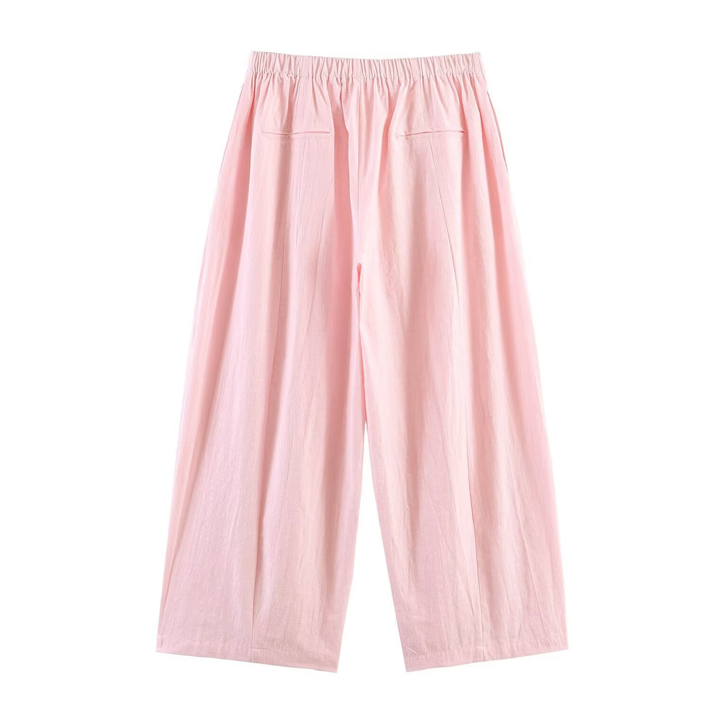 Women Clothing Summer Casual Linen Pocket Shirt Linen