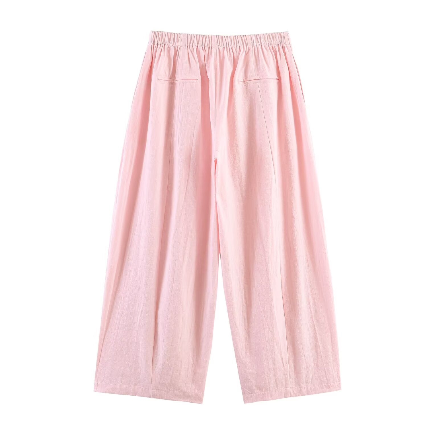 Women Clothing Summer Casual Linen Pocket Shirt Linen