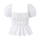 Summer French Gentle Sexy Niche Embroidery Hollow Out CO