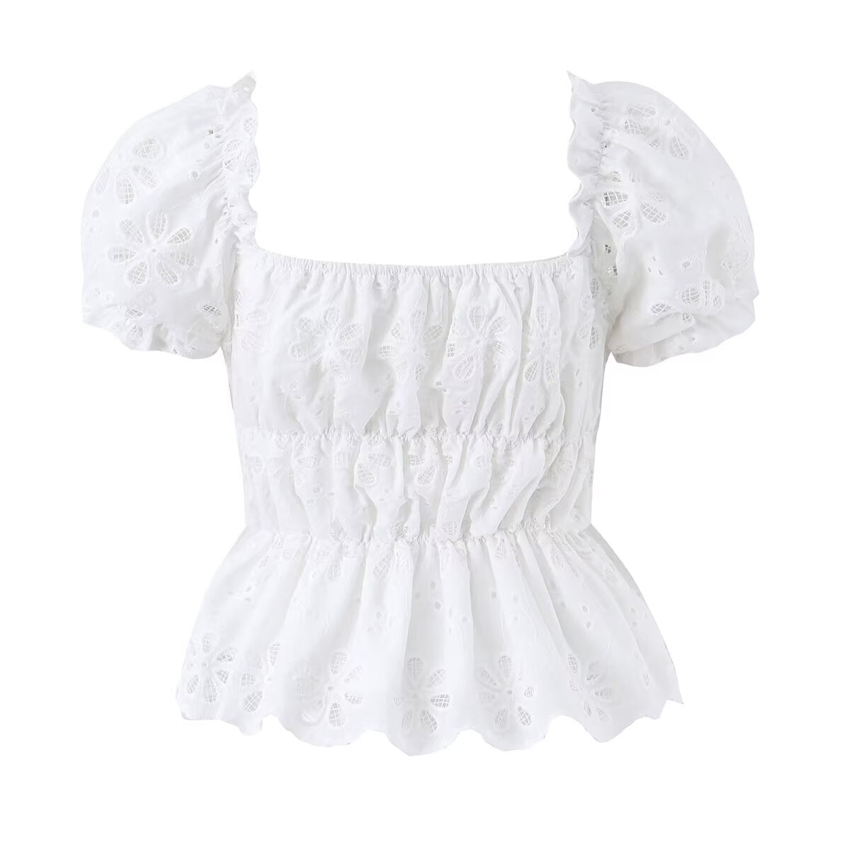 Summer French Gentle Sexy Niche Embroidery Hollow Out CO