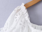 Summer French Gentle Sexy Niche Embroidery Hollow Out CO
