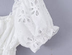 Summer French Gentle Sexy Niche Embroidery Hollow Out CO
