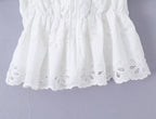 Summer French Gentle Sexy Niche Embroidery Hollow Out CO
