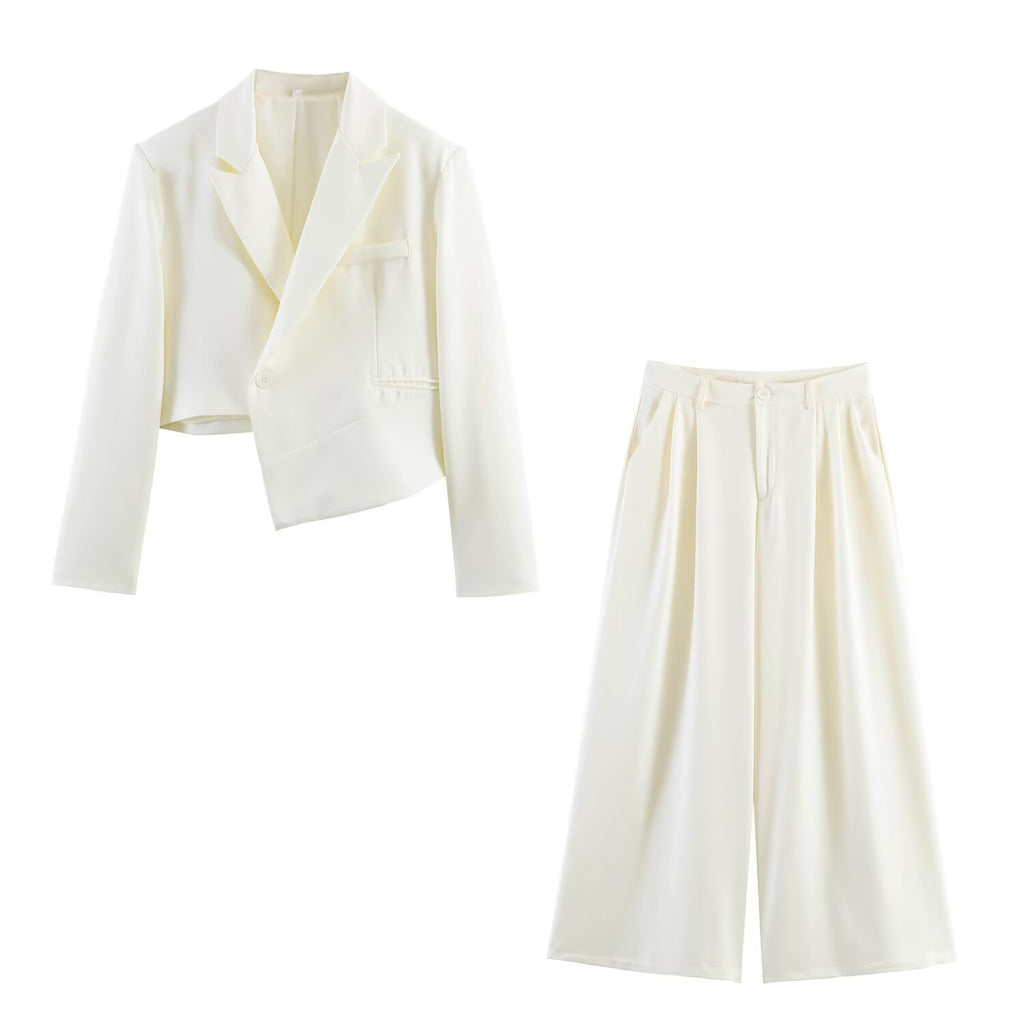 Casual Irregular Asym Blazer HW Drooping Straight Cover