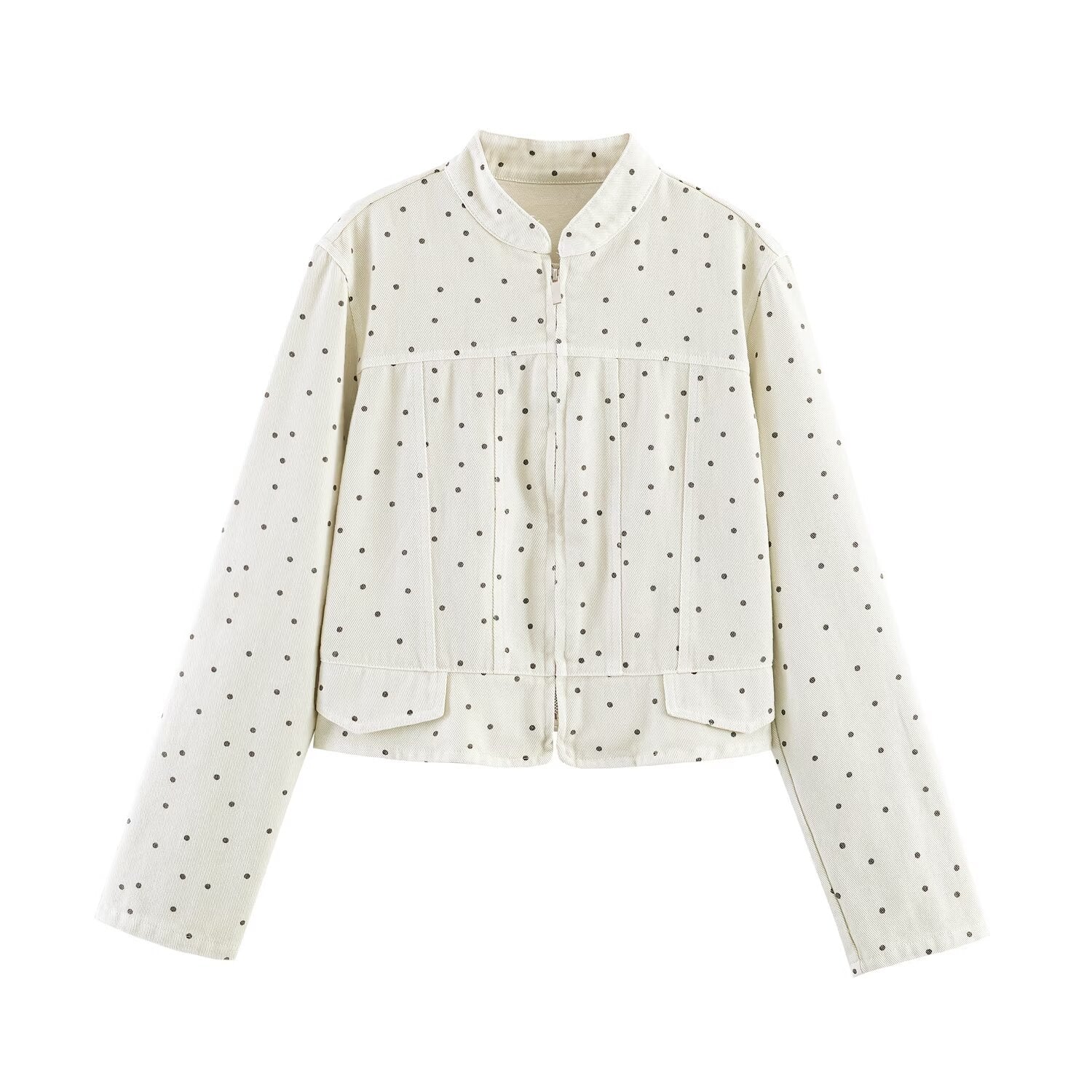 Women Clothing Summer Street Casual Polka Dot Cinched Coat
