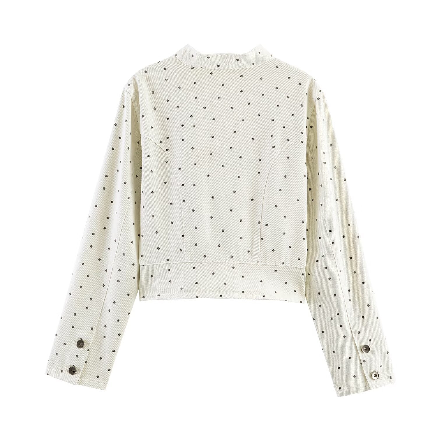 Women Clothing Summer Street Casual Polka Dot Cinched Coat