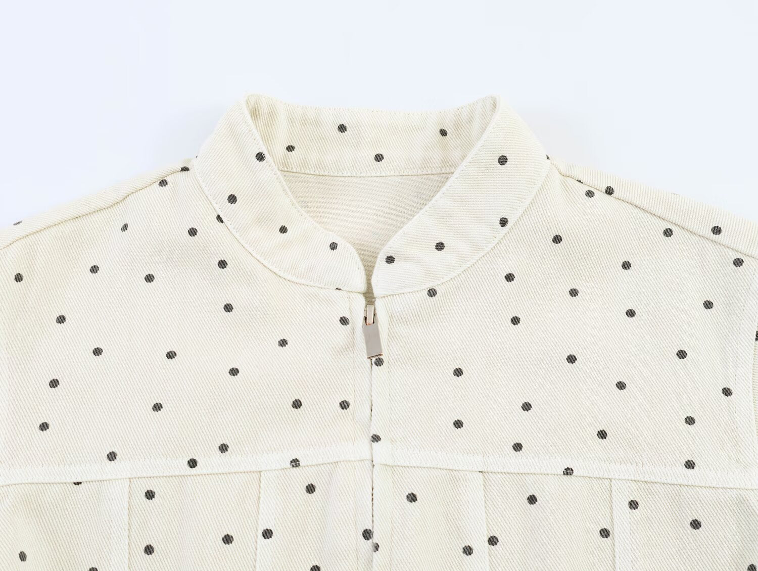 Women Clothing Summer Street Casual Polka Dot Cinched Coat