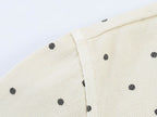Women Clothing Summer Street Casual Polka Dot Cinched Coat
