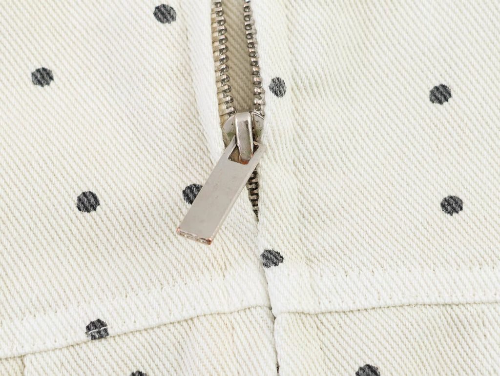 Women Clothing Summer Street Casual Polka Dot Cinched Coat