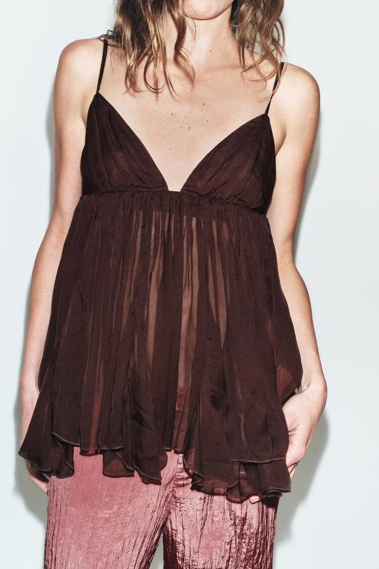 Women Clothing Summer Sexy All Match V neck Vertical Strap