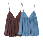 Women Clothing Summer Sexy All Match V neck Vertical Strap