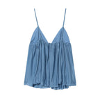 Women Clothing Summer Sexy All Match V neck Vertical Strap