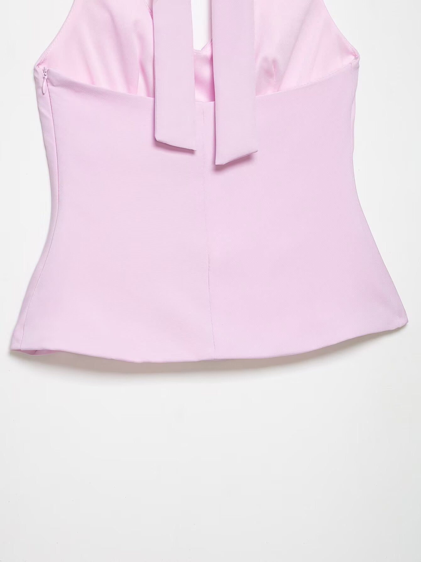 Women Clothing Women Bow Hanging Collar Backless Top Small