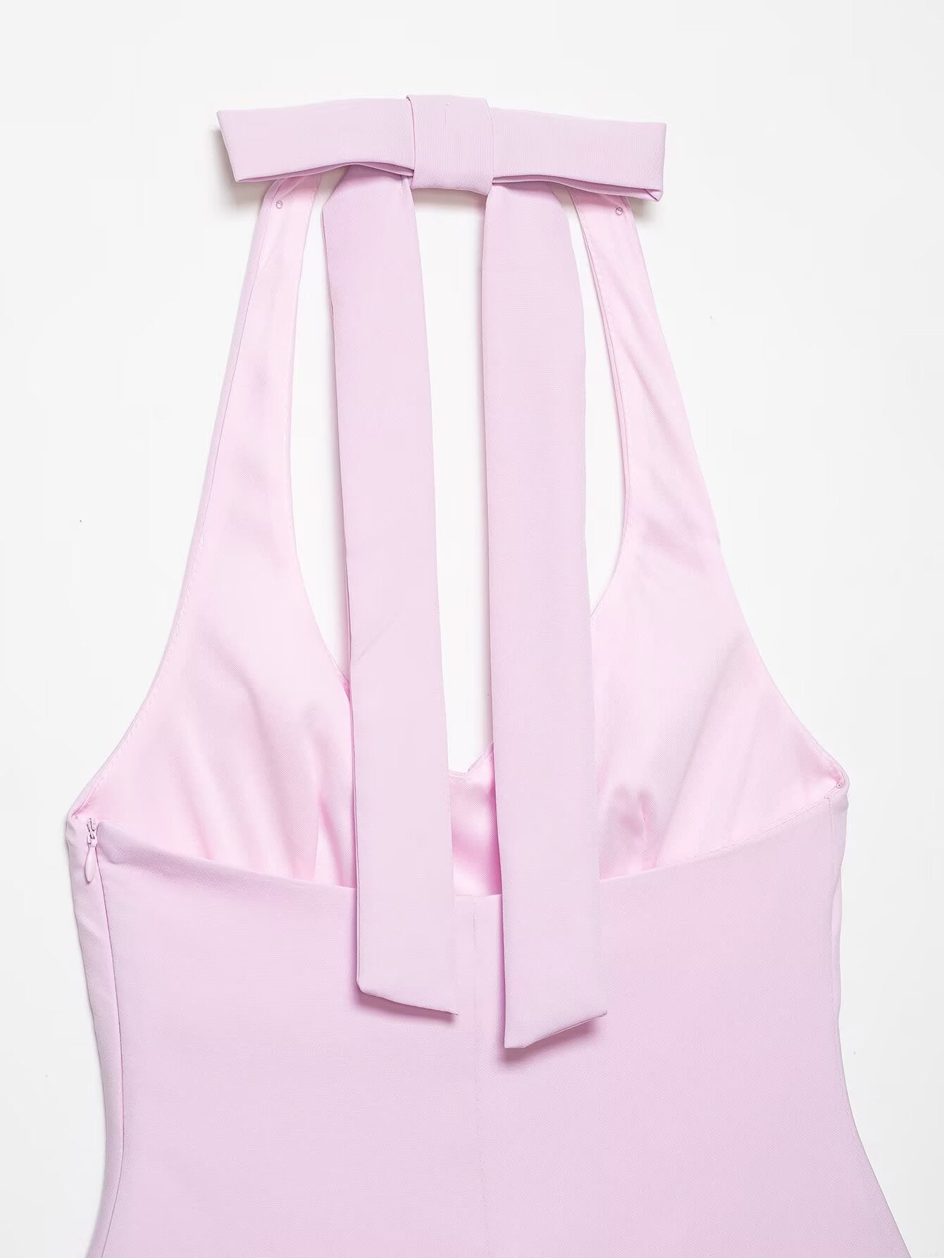 Women Clothing Women Bow Hanging Collar Backless Top Small