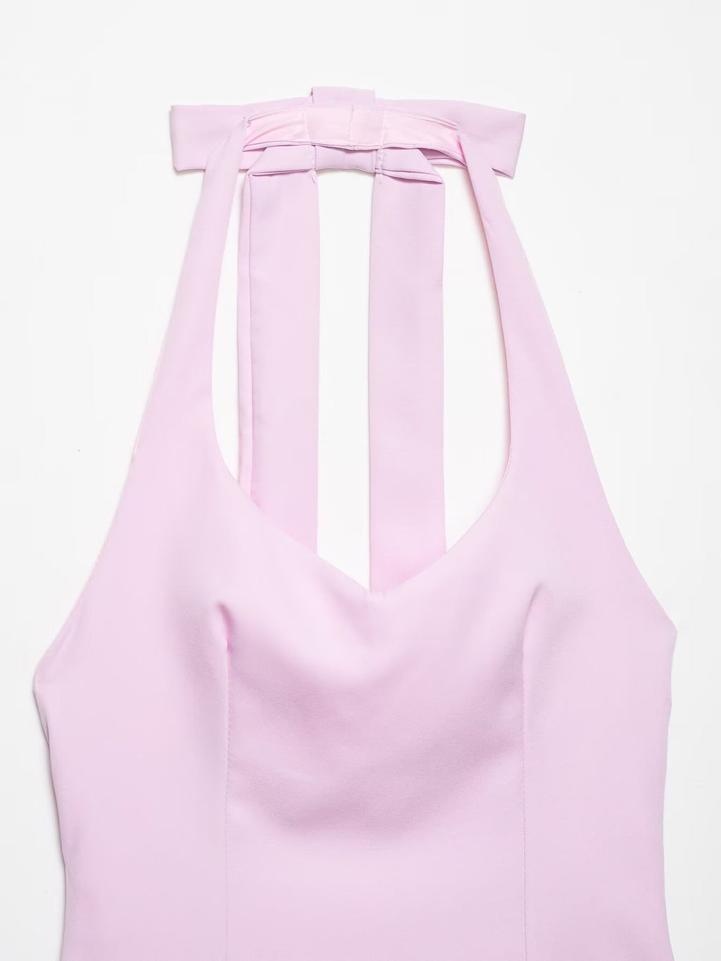 Women Clothing Women Bow Hanging Collar Backless Top Small