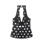Women Clothing Summer Sexy Bowknot Decoration Polka Dot