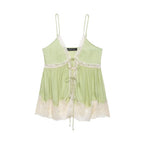 Elegant Women off Shoulder Lace Splicing Sling Top