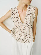 Women Casual Loose All Match Polka Dot Printed Shirt