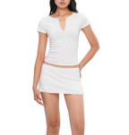 Round Neck Slim Fit Short Sleeved T shirt Women Summer