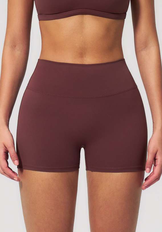 Brushed Yoga Clothes Naked Women Sense Slim Fit High Waist Hip Lift Sports Running Workout Quick Drying Shorts