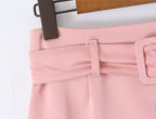 Sexy Slim Hip Short Skirt with Belt Skirt