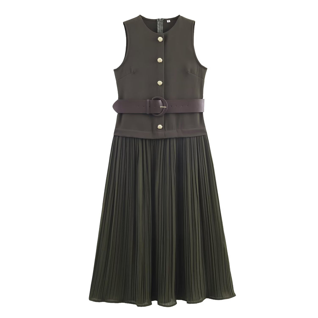 Women's Clothing Belt Dress