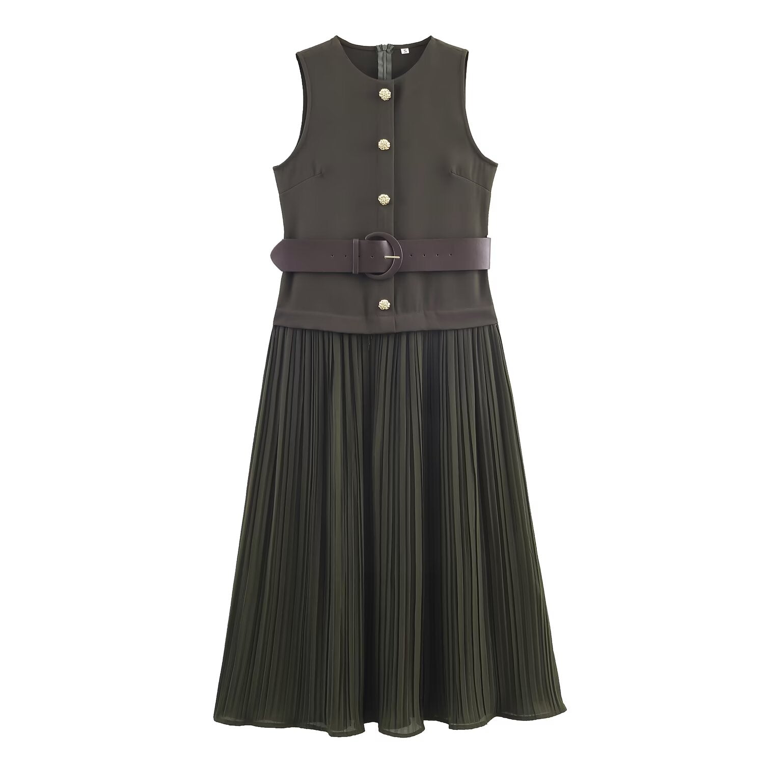 Women's Clothing Belt Dress