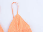 Spring Women Clothing All Matching Striped Pullover V neck