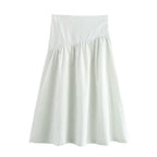 Women Clothing Backless Lace up Shirt Jacquard Skirt