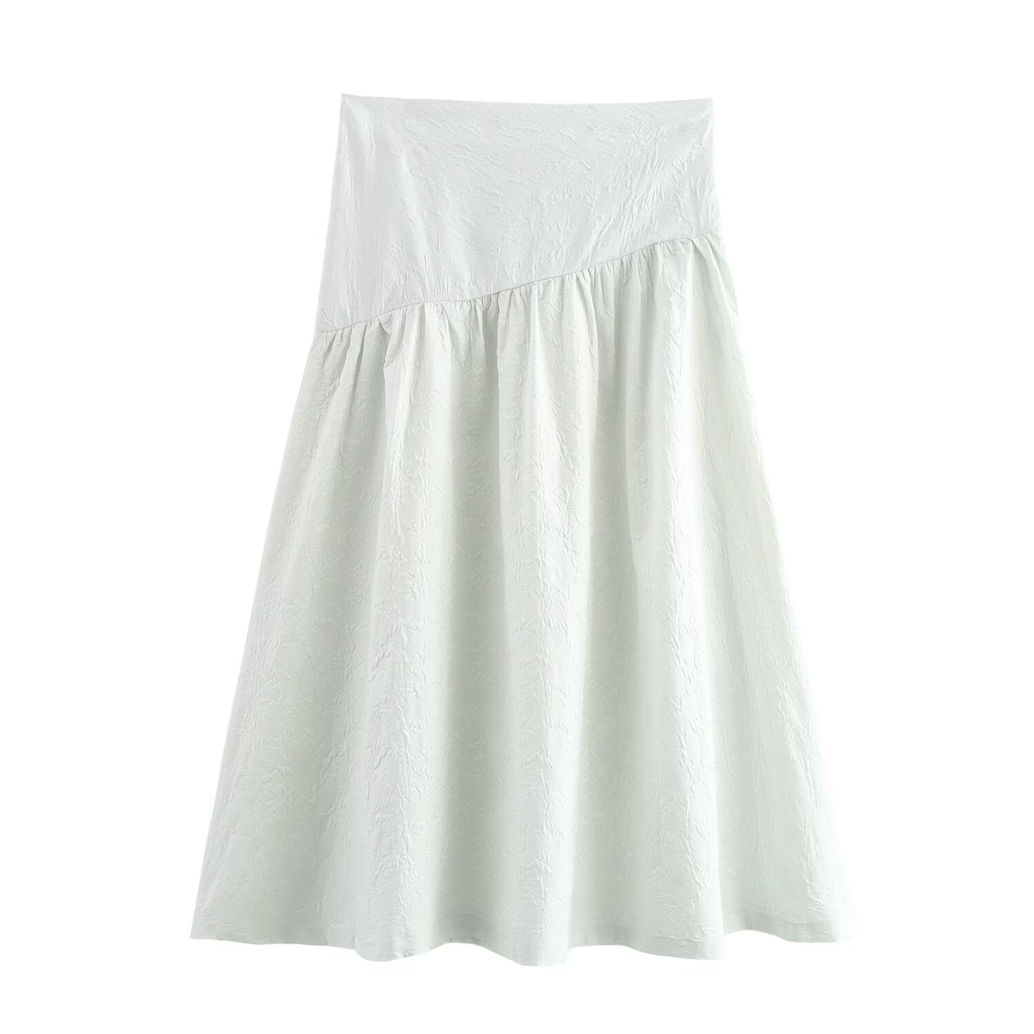 Women Clothing Backless Lace up Shirt Jacquard Skirt