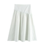Women Clothing Backless Lace up Shirt Jacquard Skirt