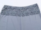 Women Clothing Lace Stitching Midi Skirt