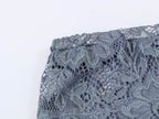 Women Clothing Lace Stitching Midi Skirt