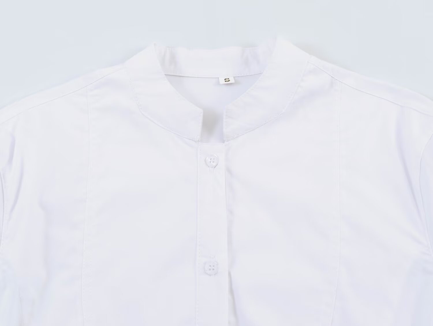 Women Clothing Summer Stand Collar Front Short Back Long